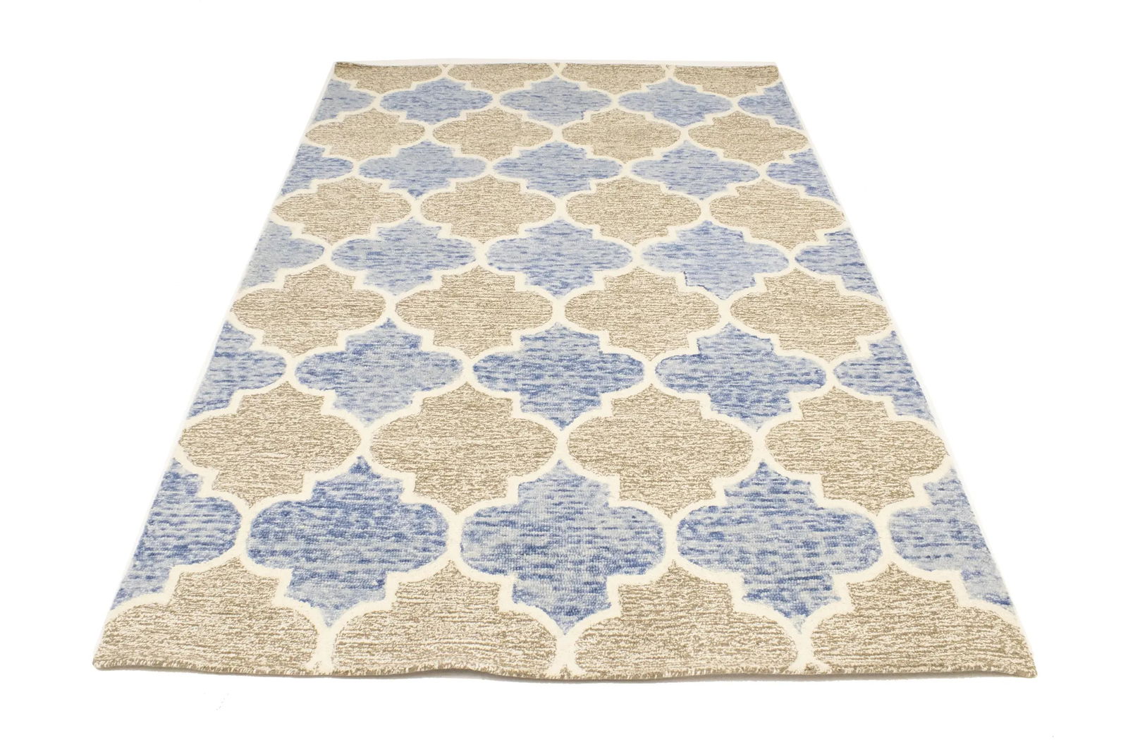 Multicolored Trellis 5X8 Hand-Tufted Modern Rug - 3