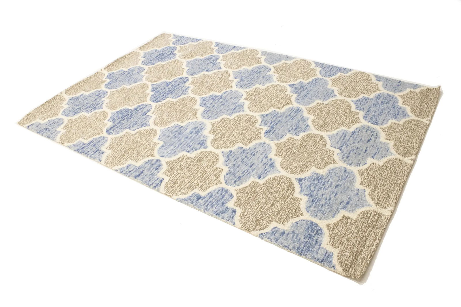 Multicolored Trellis 5X8 Hand-Tufted Modern Rug - 5