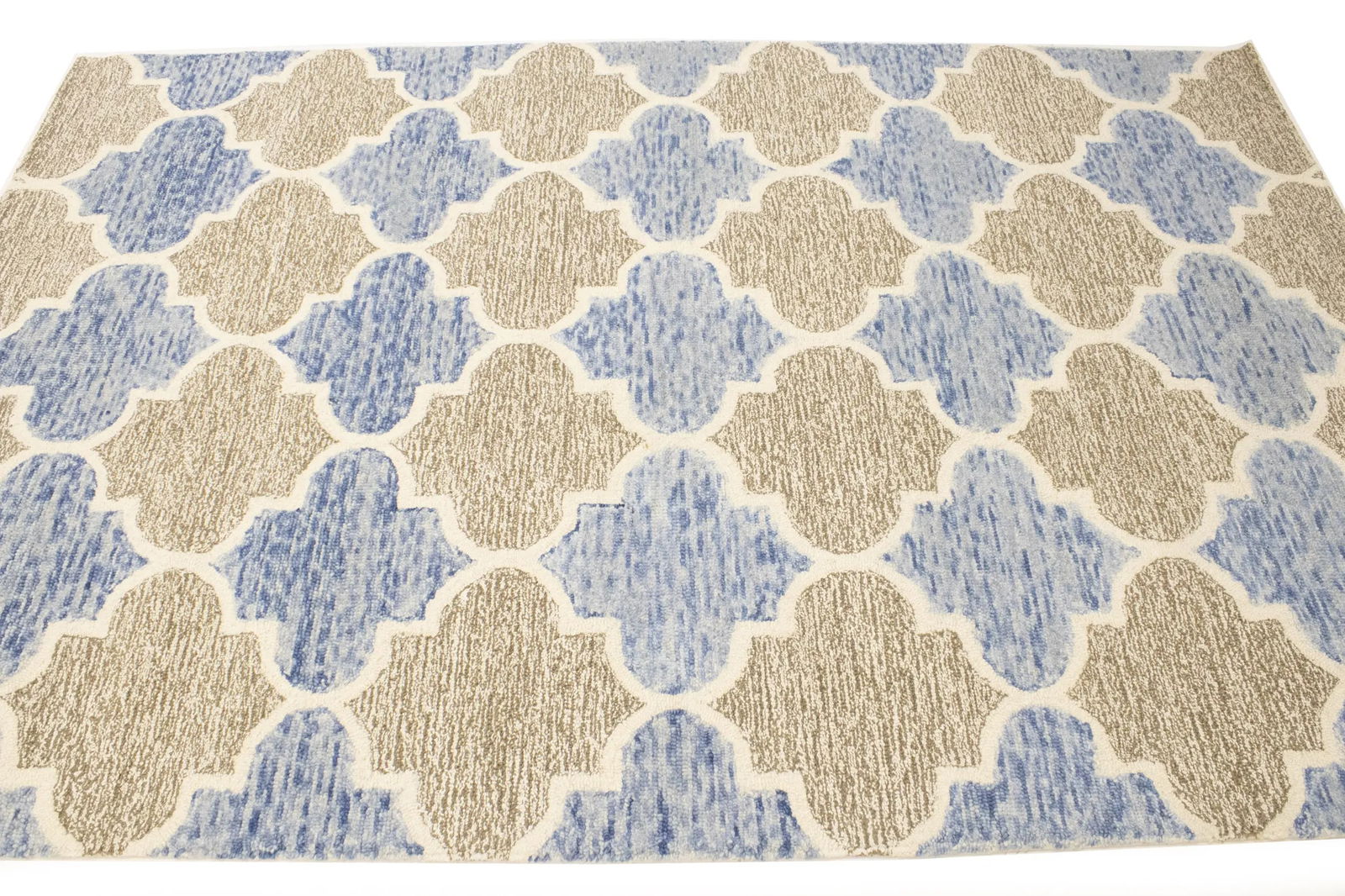 Multicolored Trellis 5X8 Hand-Tufted Modern Rug - 7