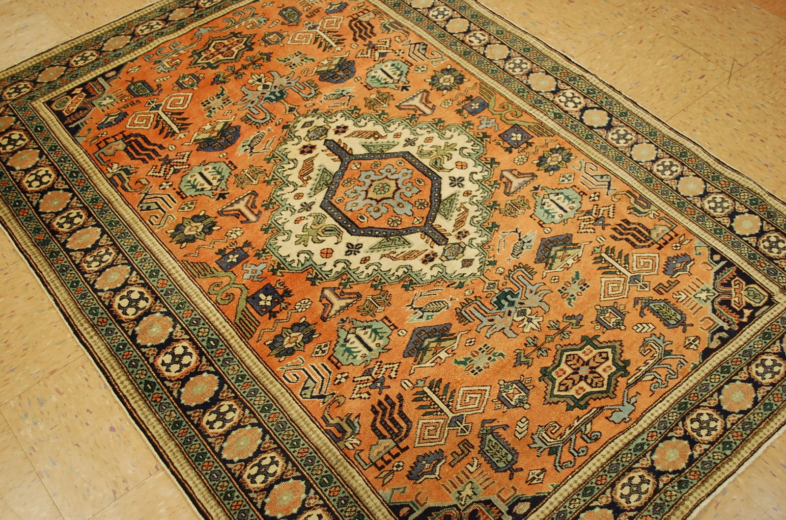 ANTIQUE CAUCASIAN RUG 4.7x9.7 - 10