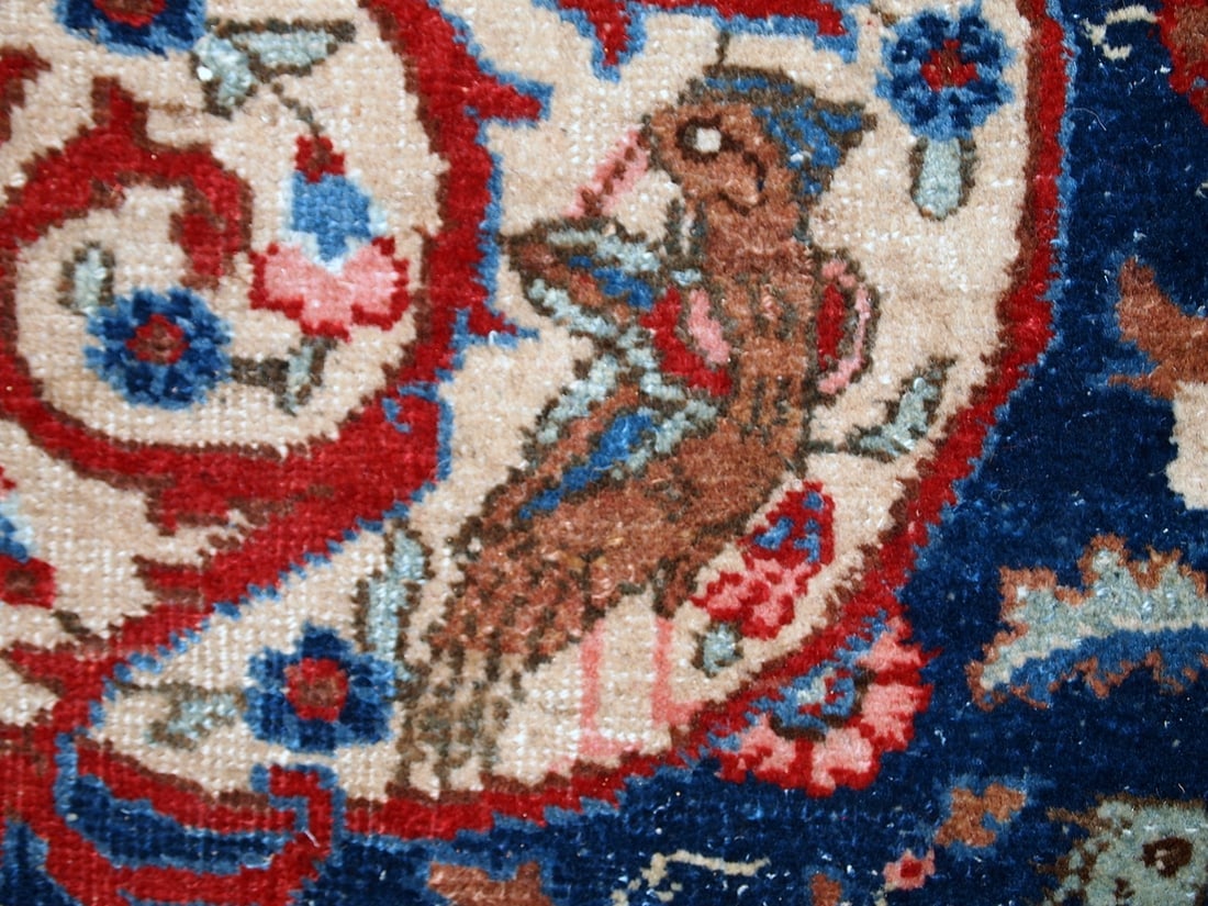 Handmade antique Persian Tabriz rug 6,2' x 9.5' (190cm x 292cm) 1920s - 10