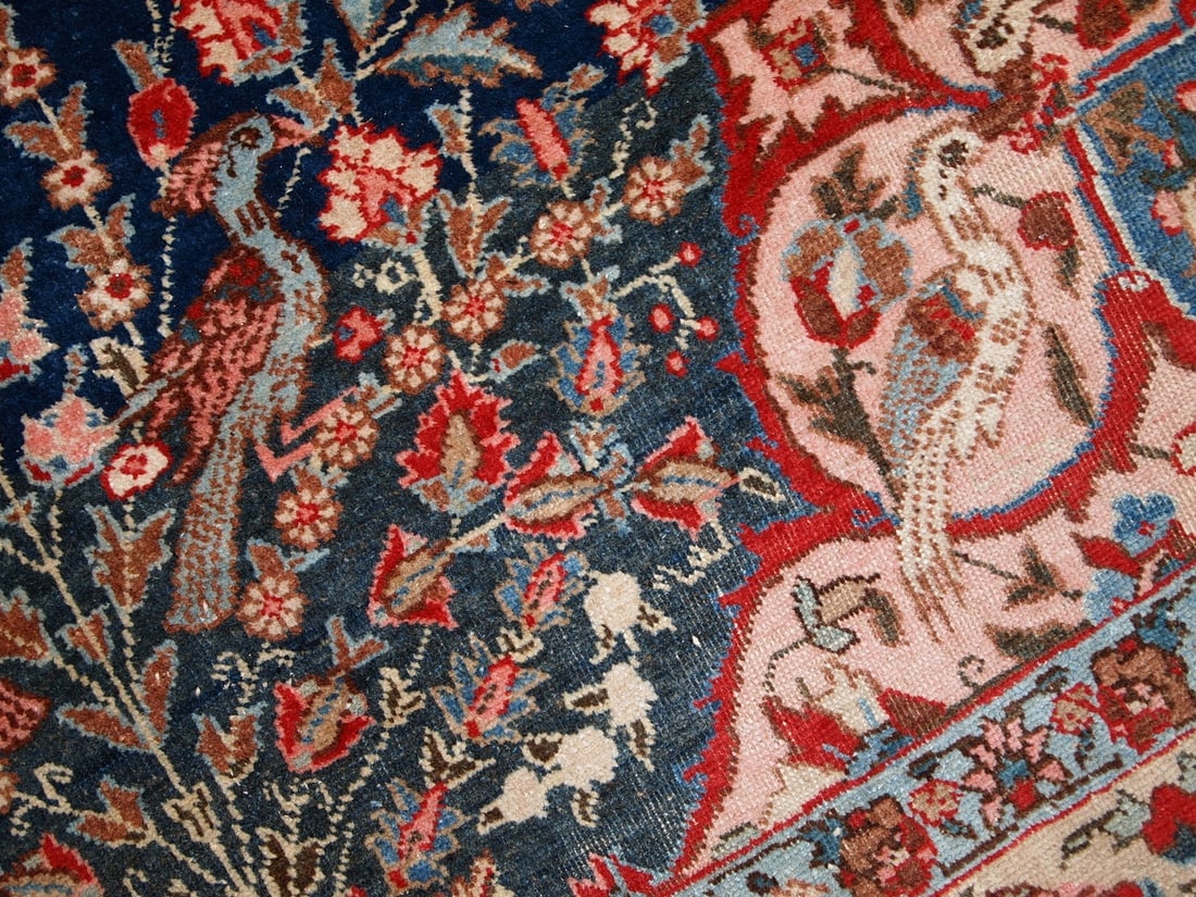 Handmade antique Persian Tabriz rug 6,2' x 9.5' (190cm x 292cm) 1920s - 18