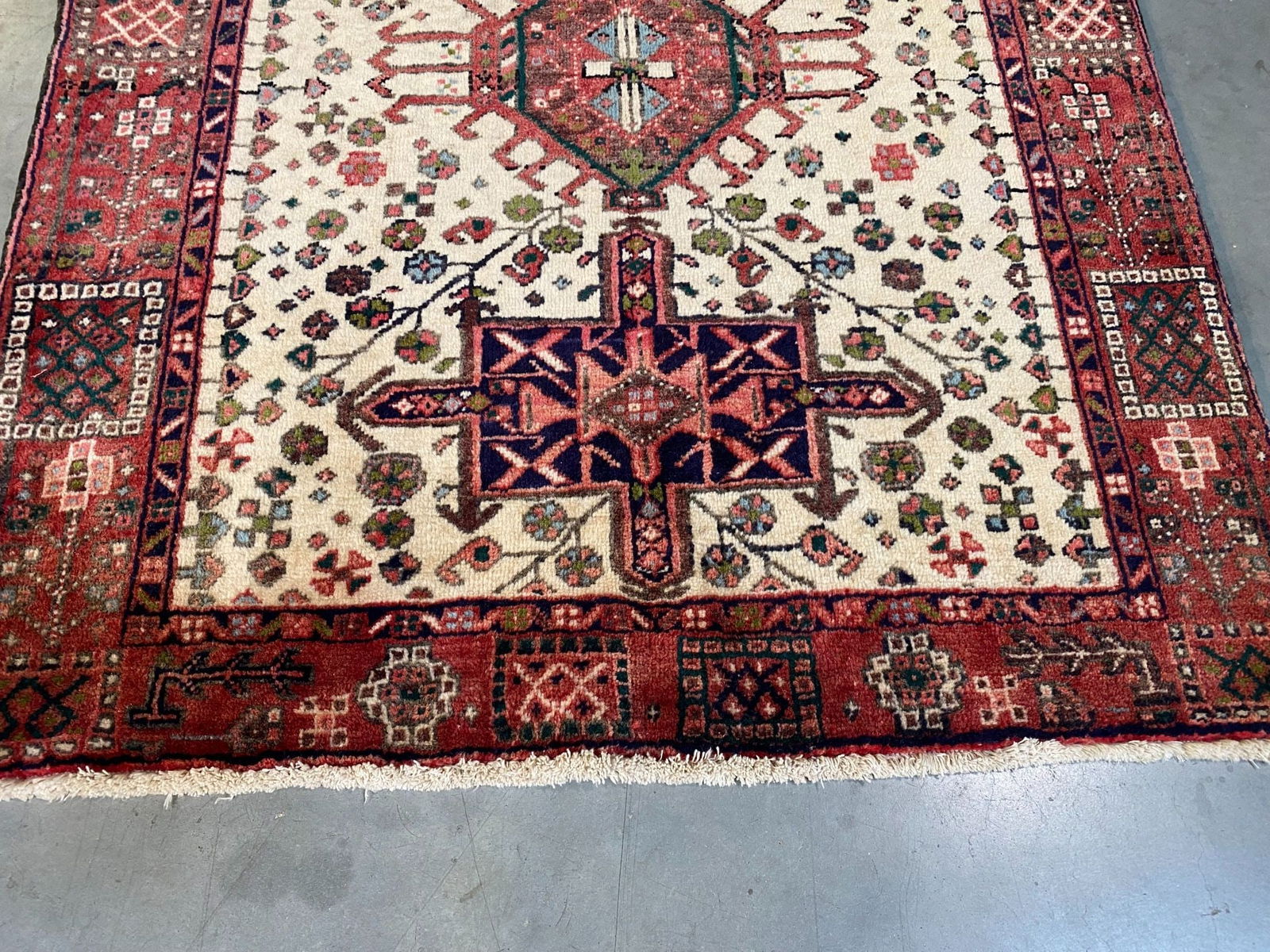 EXQUISITE PERSIAN HERIZ RUNNER 3'.9" X 10'.7" - 3