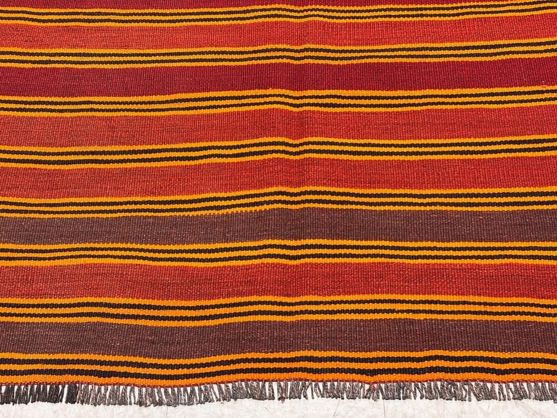 Hand-Knotted Maymana Kilim Tribal Flatweave Wool Oriental Rug 4'7" x 6'7" - 3