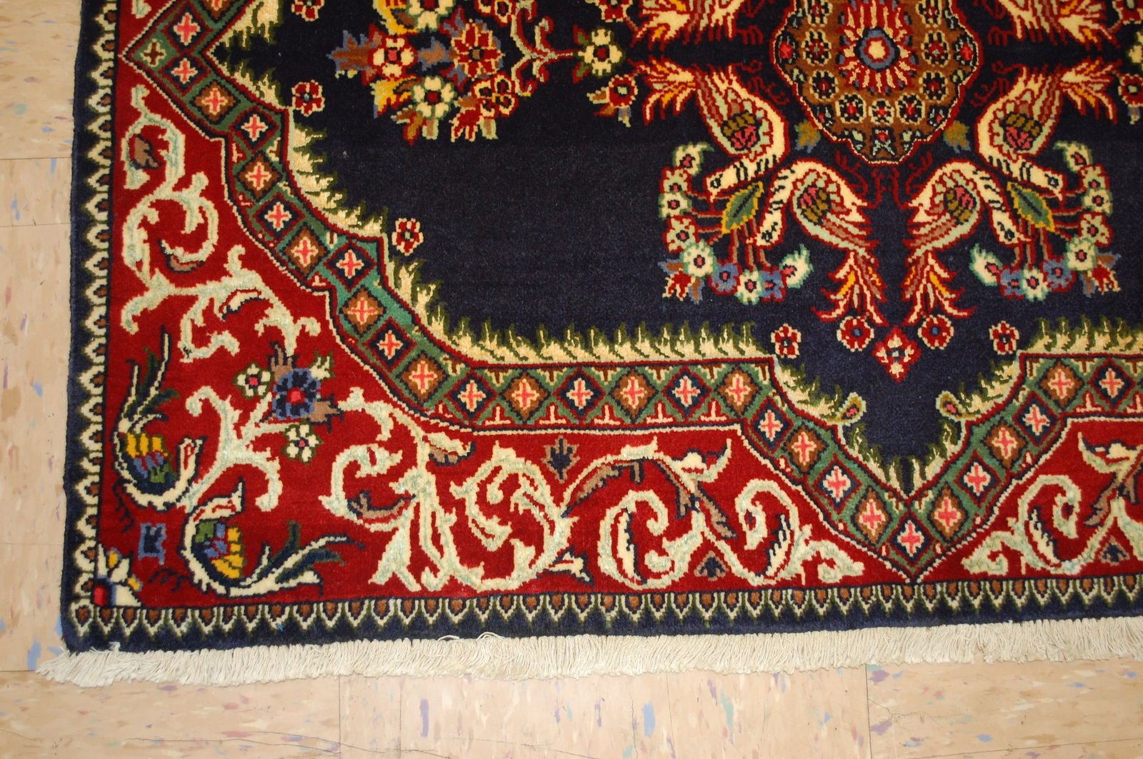 PAIR OF OLD,ANTIQUE PERSIAN-KESHAN RUG 2'5" x 3'4" AND 2'4" X 3'3" - 6