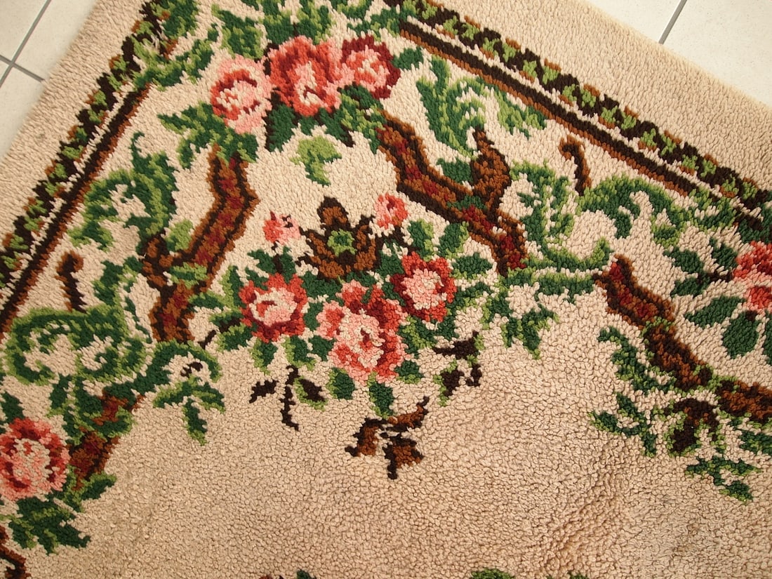 Vintage Belgian Savonnerie rug 6.5' x 9.8' ( 199cm x 299cm ) 1960s - 4
