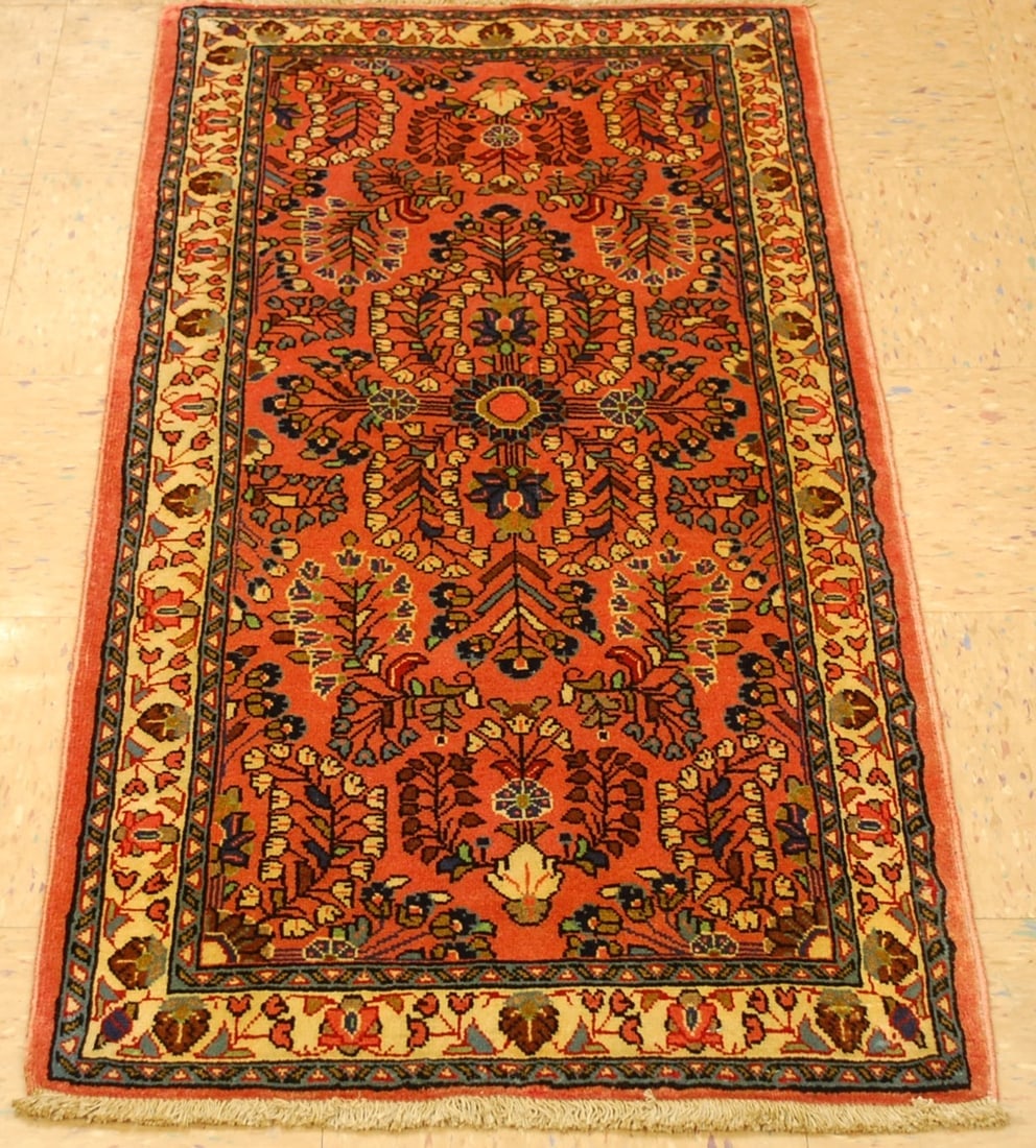 PERSIAN SARUK RUG 2'1"x4'5": Title:PERSIAN SARUK RUG 2'1"x4'5" Description: ANTIQUE TRUE BEAUTY_SUPER DETAILED DESIGN WITH AMAZING NATURAL DYE COLOR COMBINATION_HIGH KPSI WITH FINE KORK WOOL OLD, AUTHENTIC HAND KNOTTED PERSIAN