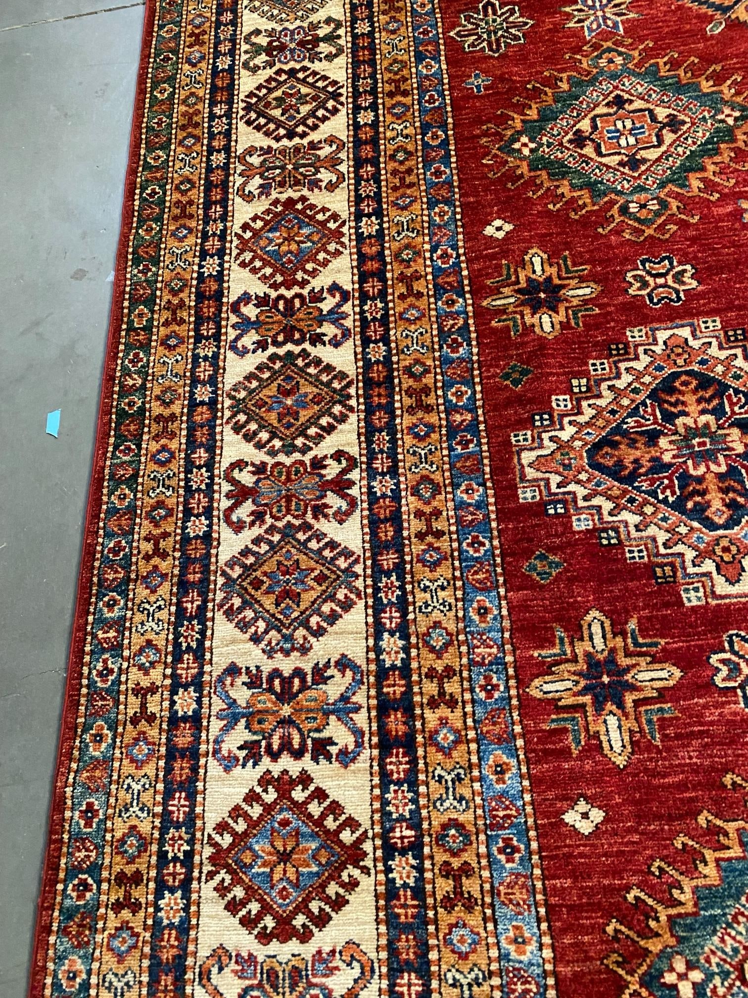 EXQUISITE FINE SUPER KAZAK RUG 8'.2"x11'.2" - 4