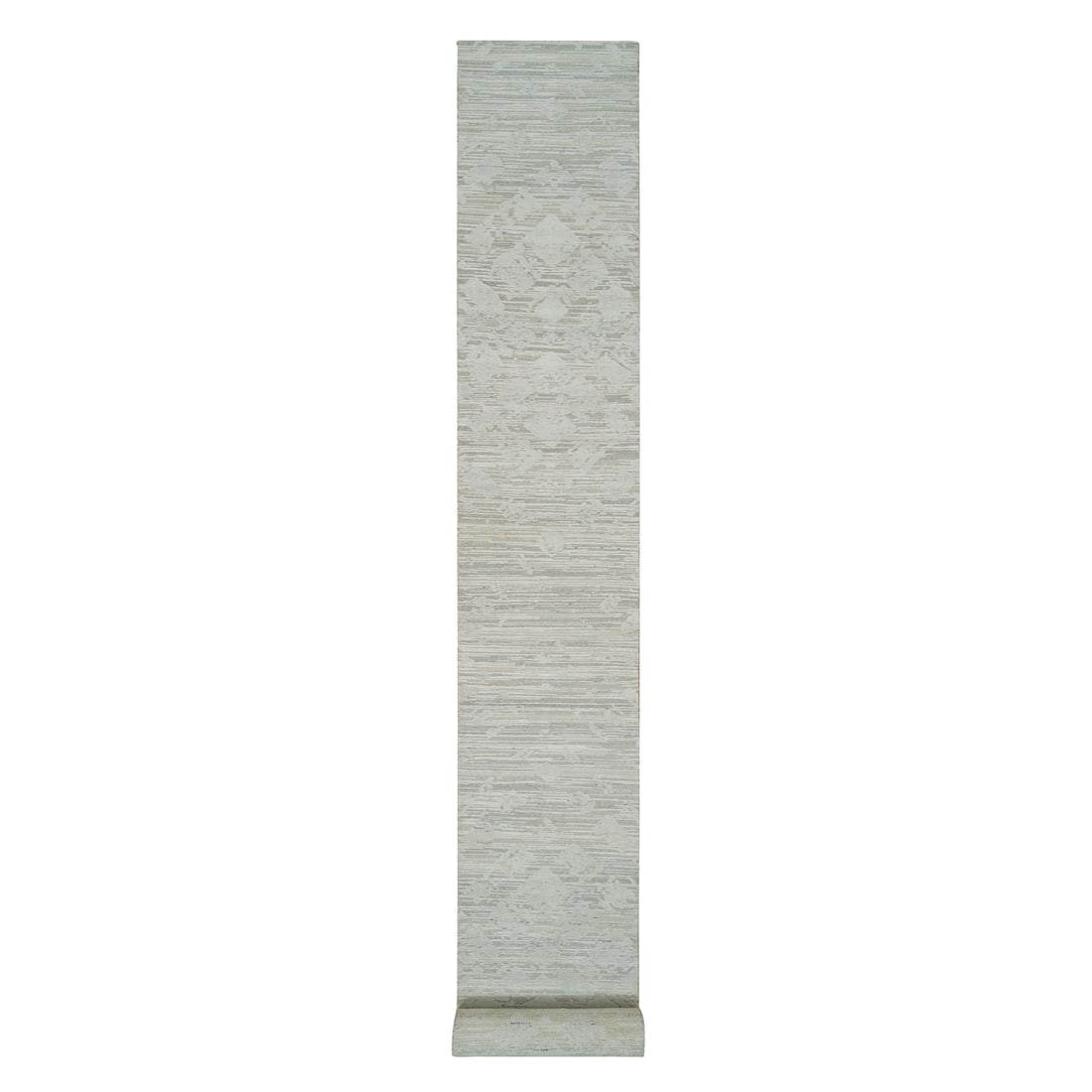 Ivory Modern Design Natural Wool Hand Knotted XL Runner Rug: Title: Ivory Modern Design Natural Wool Hand Knotted XL Runner RugDescription: This is a truly genuine one-of-a-kind. It has been Knotted for months and months in the centuries-old weaving