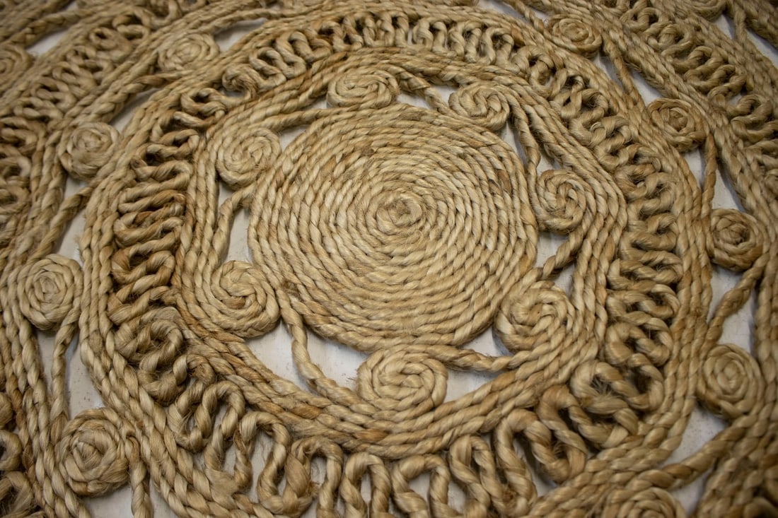 Reversible Braided Style 4X4 Jute Modern Round Rug - 5