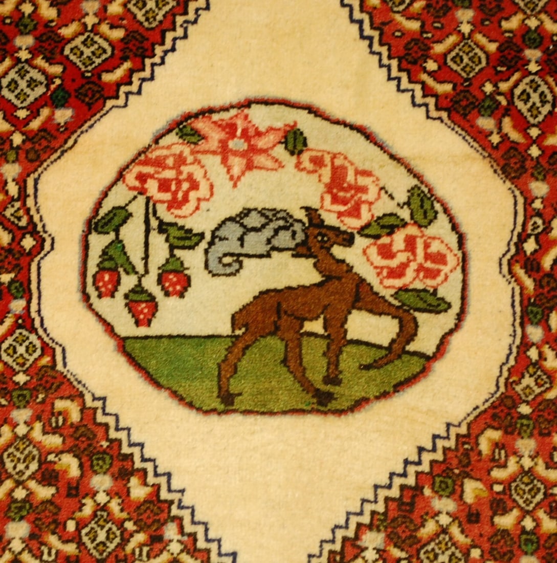 Persian BEJAR RUG 2'4" x 2'10": Title:Persian BEJAR RUG 2'4" x 2'10"Description:OLD,ANTIQUE PREMIUM MASTER PIECE FINE AUTHENTIC HAND KNOTTED Persian BEJAR RUG with KORK WOOL and HIGH KPSI..............Super detailed pattern