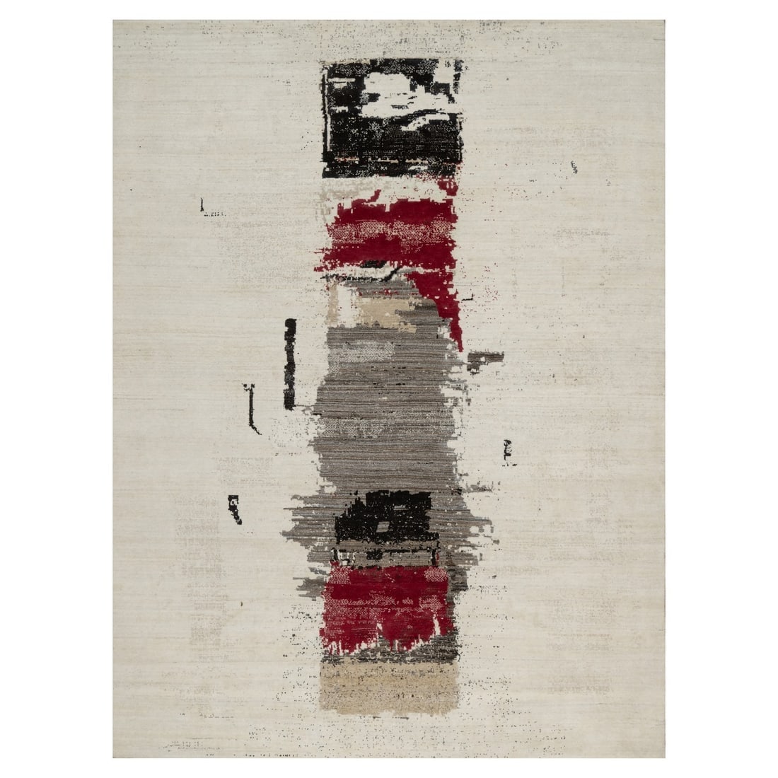 Parchment White, Modern, Lori Buft Gabbeh 100% Wool Hand Knotted Rug: Title: Parchment White, Modern, Lori Buft Gabbeh 100% Wool Hand Knotted Rug Description: This is a truly genuine one-of-a-kind. It has been Knotted for months and months in the centuries-old weaving c