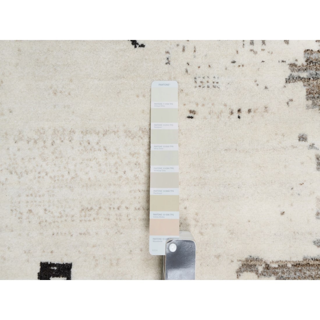 Parchment White, Modern, Lori Buft Gabbeh 100% Wool Hand Knotted Rug - 7