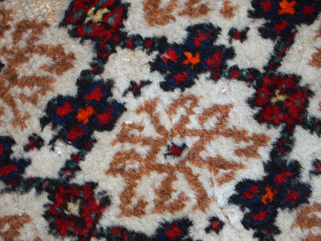 Handmade vintage Persian Hamadan runner 2.6' x 6.8' ( 80cm x 207cm ) 1960s - 8