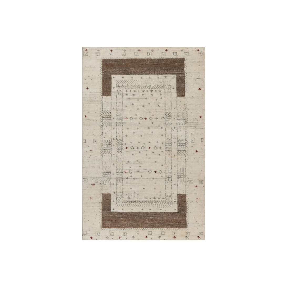 Parchment White Lori Buft Gabbeh Modern Design Hand Knotted Wool Rug: Title: Parchment White Lori Buft Gabbeh Modern Design Hand Knotted Wool Rug Description: This is a truly genuine one-of-a-kind. It has been Knotted for months and months in the centuries-old weaving c