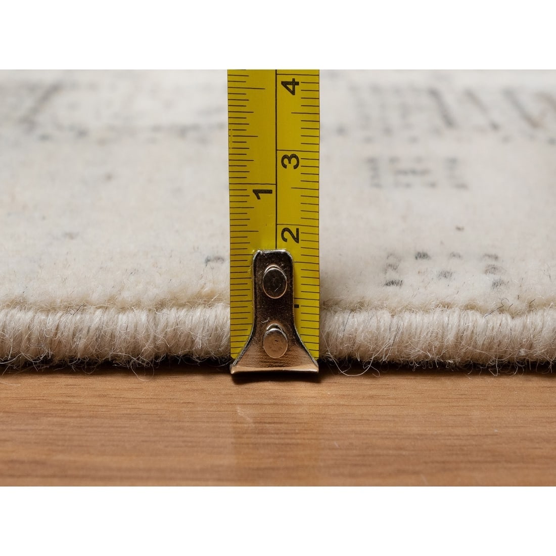 Parchment White Lori Buft Gabbeh Modern Design Hand Knotted Wool Rug - 7