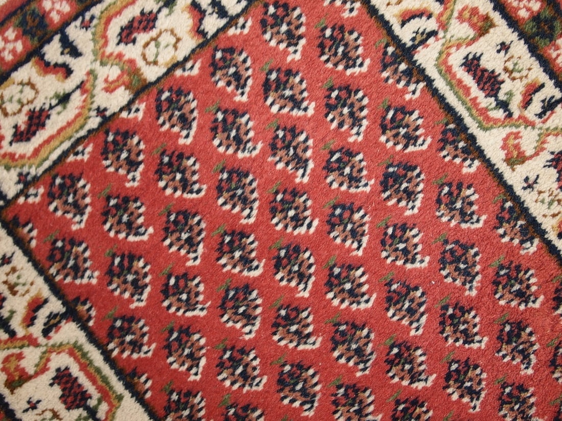 Handmade vintage Indi-Seraband rug 2' x 2.9' (62cm x 90cm) 1970s - 3