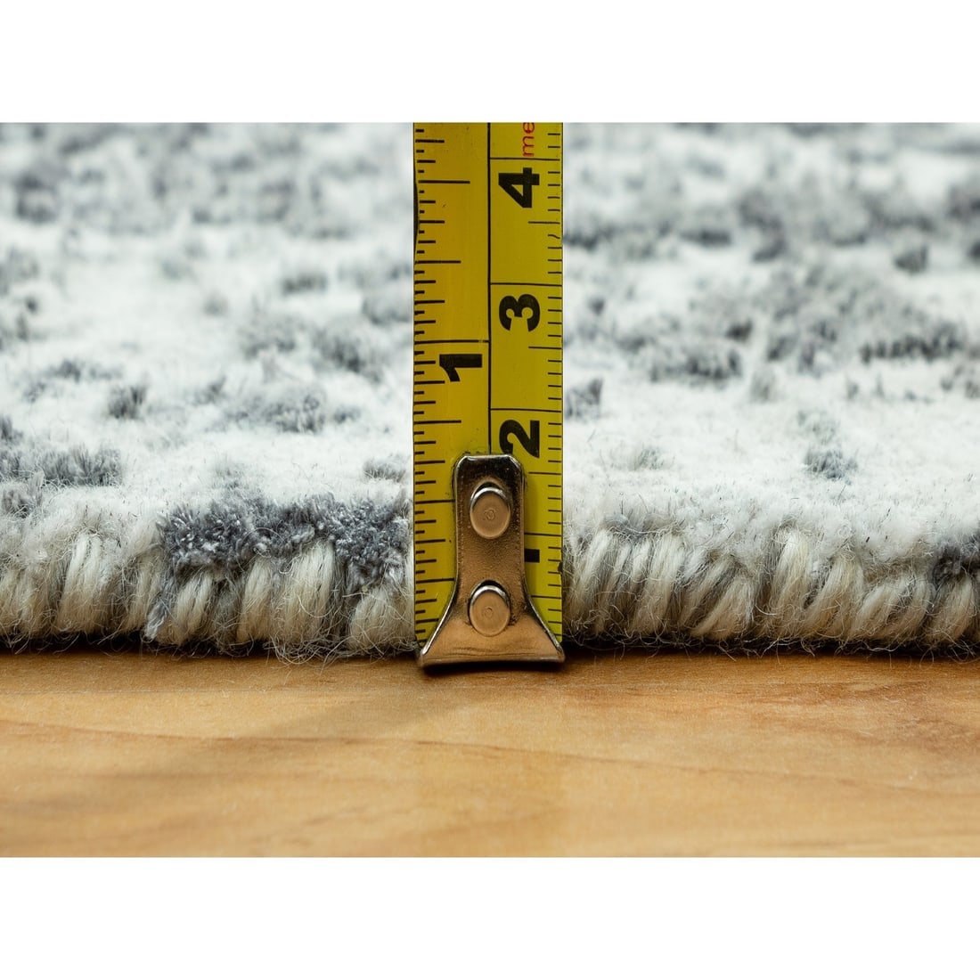 Gray Zoroastrian Design Hand Knotted Wool And Silk XL Runner Rug - 7