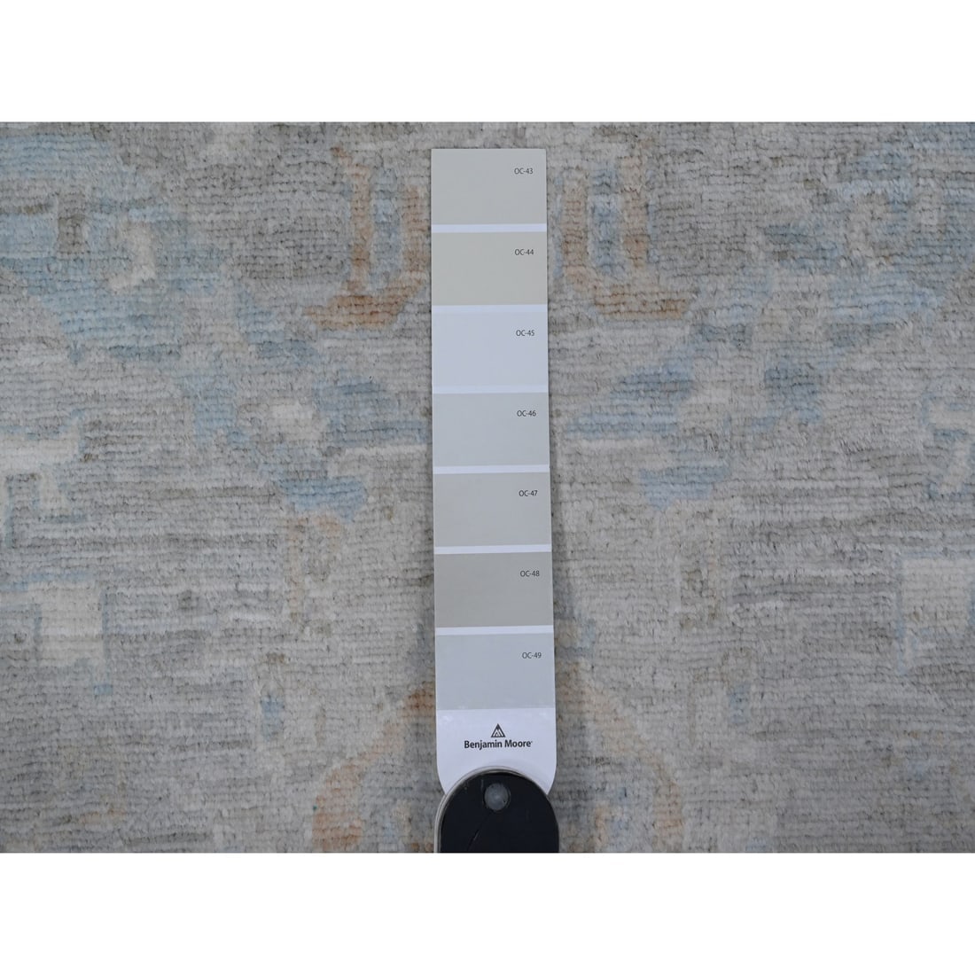 Rustic Gray All Over Geometric Leaf Design XL Runner Oriental Rug - 3