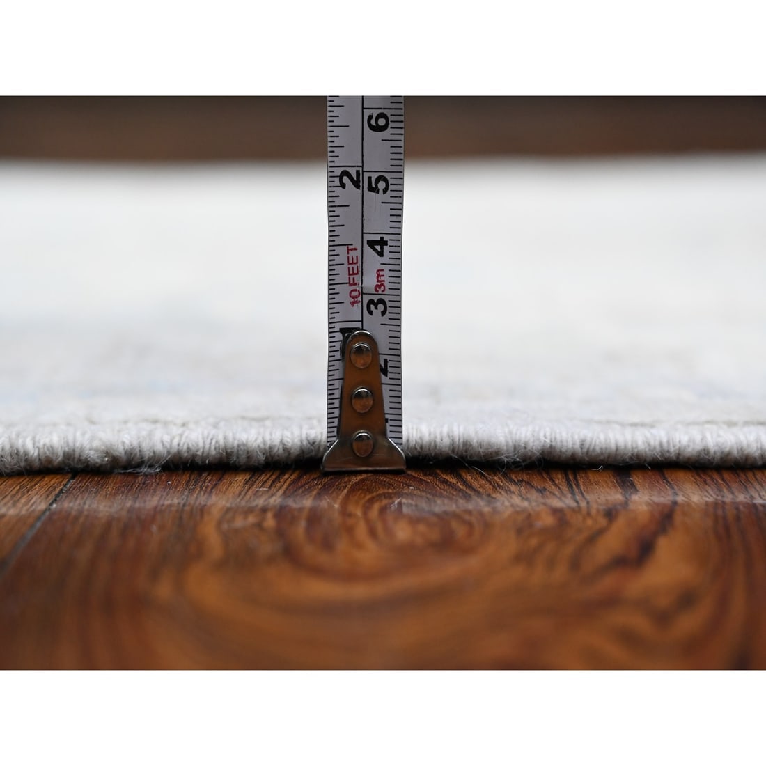 Rustic Gray All Over Geometric Leaf Design XL Runner Oriental Rug - 5