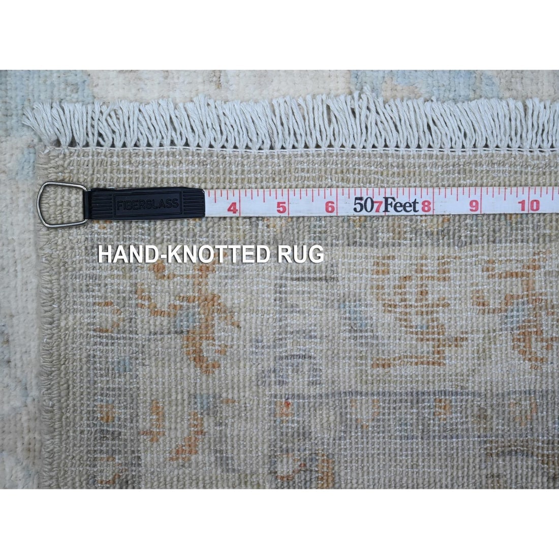 Rustic Gray All Over Geometric Leaf Design XL Runner Oriental Rug - 6