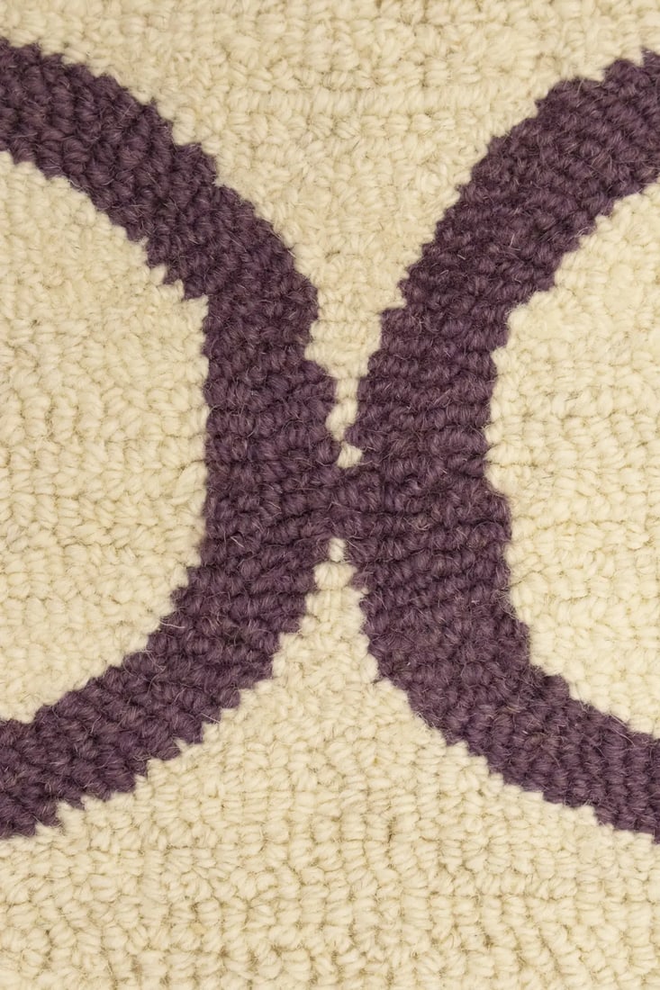 Cream Trellis 5X8 Hand-Tufted Modern Rug - 8