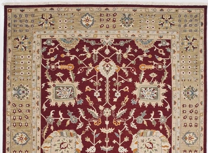 Hand Knotted Indo-Persian Traditional Red Wool Oriental Area Rug Carpet 12' x 15' - 4