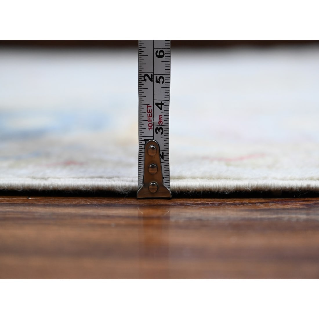 Silver Gray Hand Knotted Afghan Wool Weft Angora Oushak Oriental Rug - 10