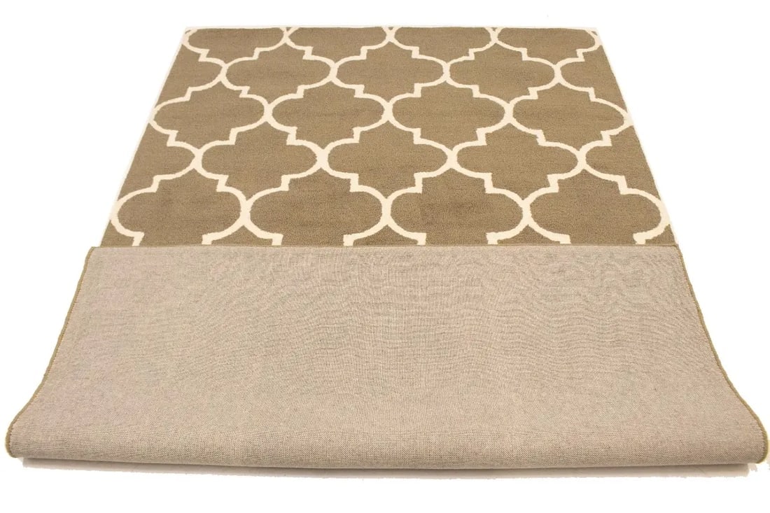 Brown Trellis 5X8 Hand-Tufted Modern Rug - 15