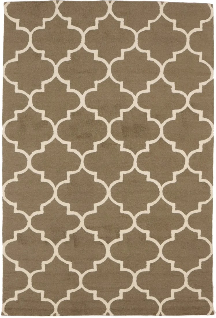 Brown Trellis 5X8 Hand-Tufted Modern Rug: Title: Brown Trellis 5X8 Hand-Tufted Modern RugDescription:Contemporary Brown Trellis 5X8 Hand-Tufted Modern Area Rug Wool Decor CarpetMaterials: WoolDimensions:5'0 X 8'0 Ft Reserve: $254.00 