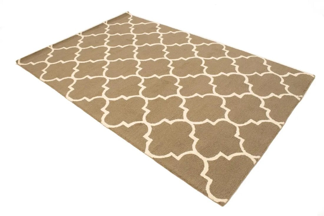 Brown Trellis 5X8 Hand-Tufted Modern Rug - 3