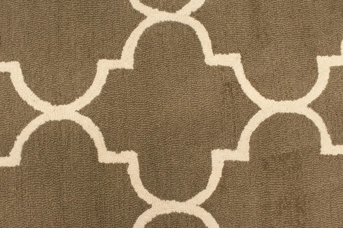 Brown Trellis 5X8 Hand-Tufted Modern Rug - 7
