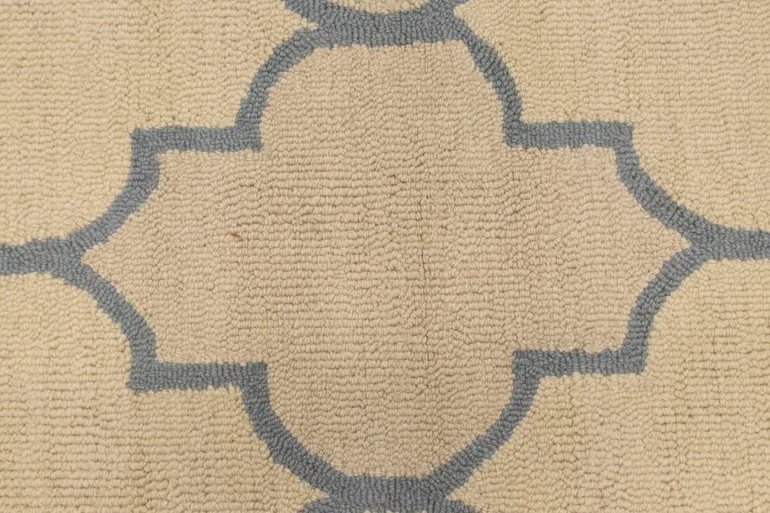Cream & Gray Trellis 5X8 Hand-Tufted Modern Rug - 6