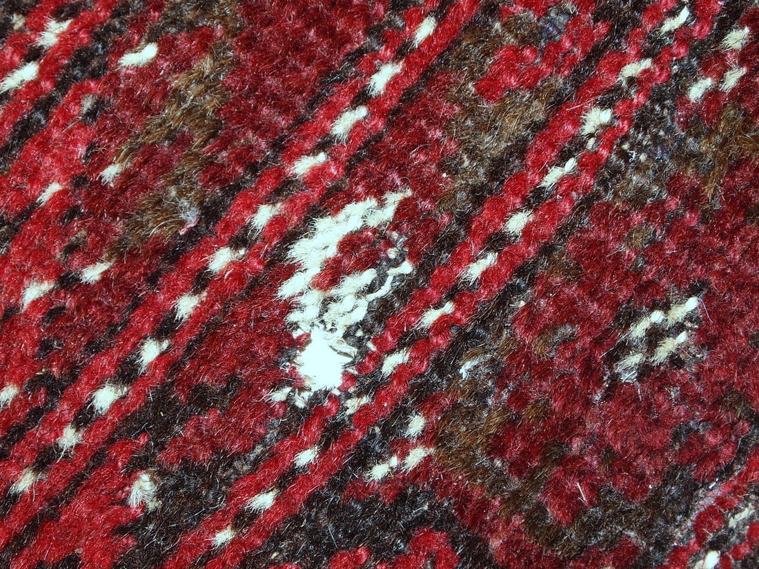 Handmade antique prayer Afghan Adraskand rug 2,7' x 3,7' ( 82cm x 115cm ) 1920 - 11