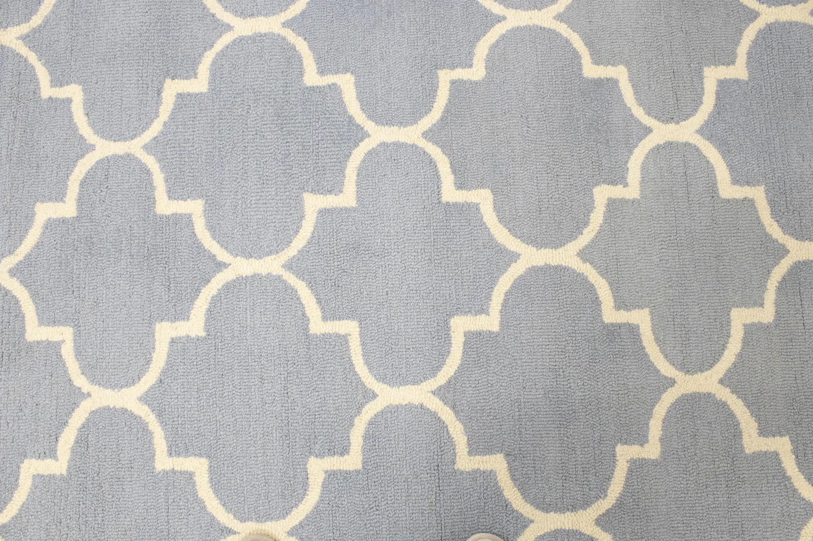 Cool Gray Trellis 5X8 Hand-Tufted Modern Rug - 7