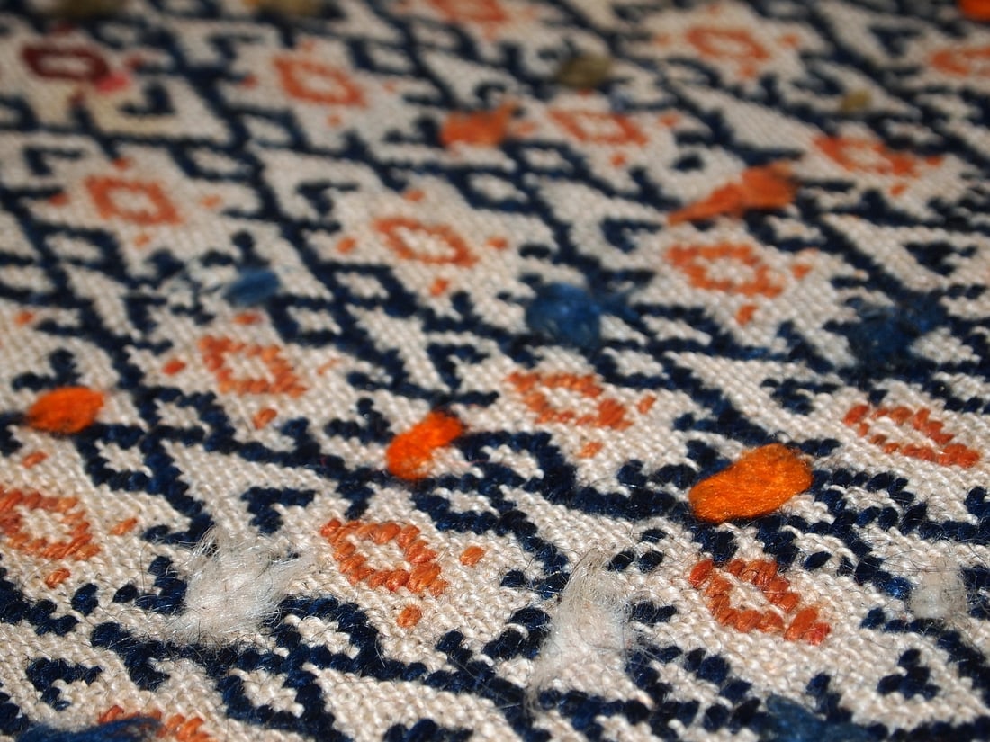 Handmade antique Persian Sumak sadle double bag 1.8' x 3.3' ( 55cm x 100cm) 1940s - 15