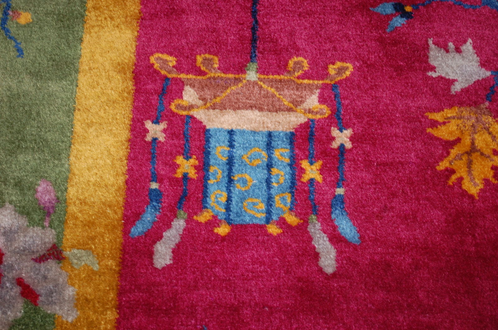 c1920s ANTIQUE ART DECO WALTER NICHOLS CHINESE RUG 4'1" x 6'8" - 10