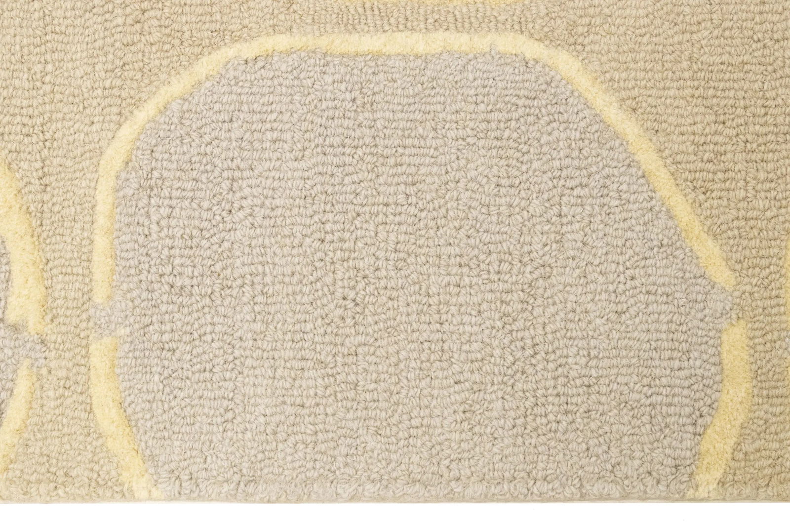 Beige & Cream Abstract 5X8 Hand-Tufted Modern Rug - 12