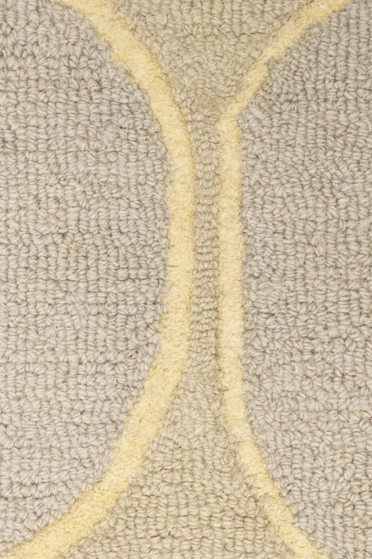 Beige & Cream Abstract 5X8 Hand-Tufted Modern Rug - 8