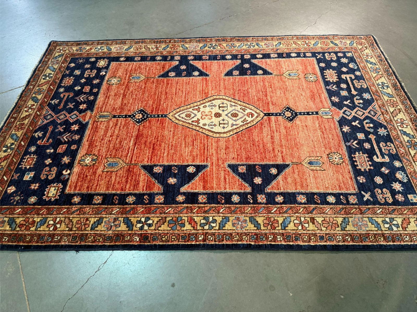 Stunning Kazak Rug 4.2x6.2 - 8