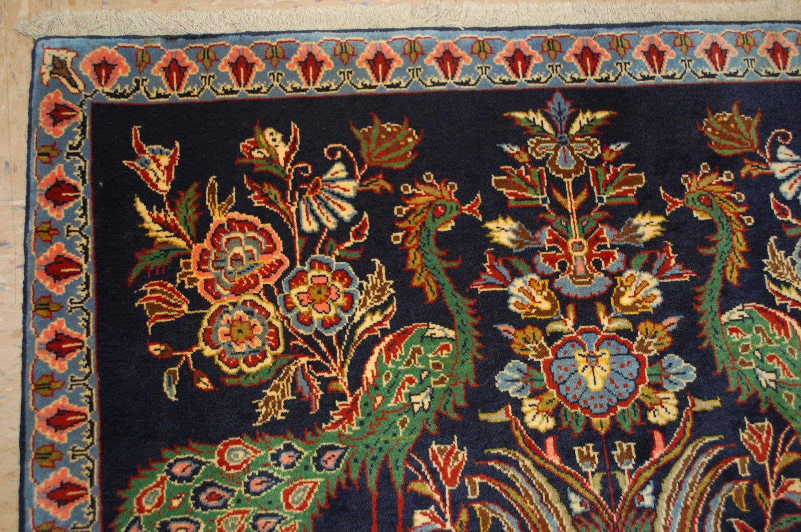 PAIR ,ANTIQUE PERSIAN KESHAN RUG 2' x 3'5" AND 2'1" X 3'4" - 6