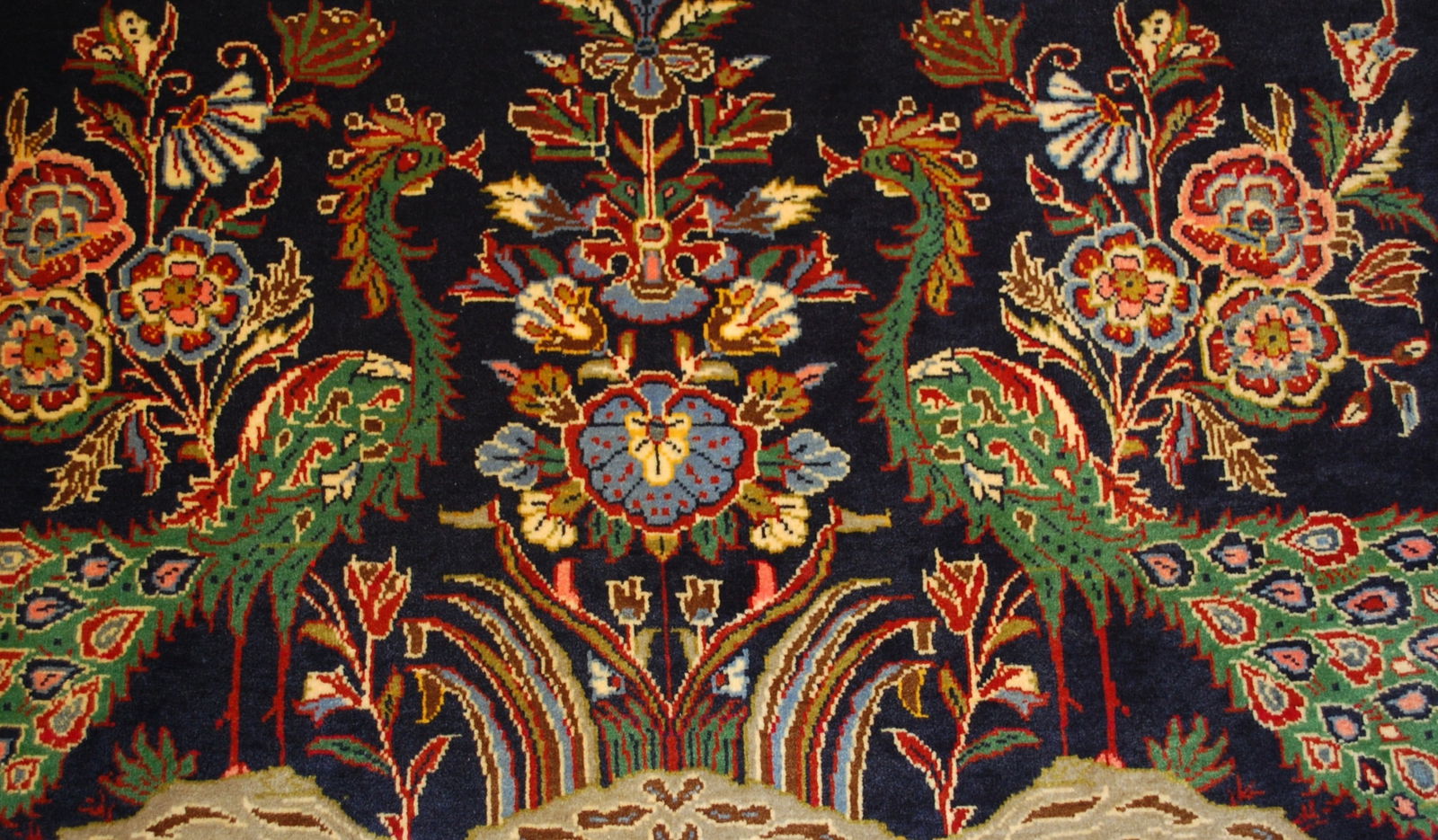 PAIR ,ANTIQUE PERSIAN KESHAN RUG 2' x 3'5" AND 2'1" X 3'4" - 8