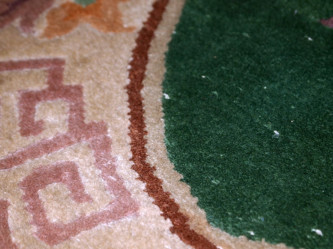 Handmade antique Art Deco Chinese rug 2.6' x 5.2' (81cm x 159cm) 1930s - 10