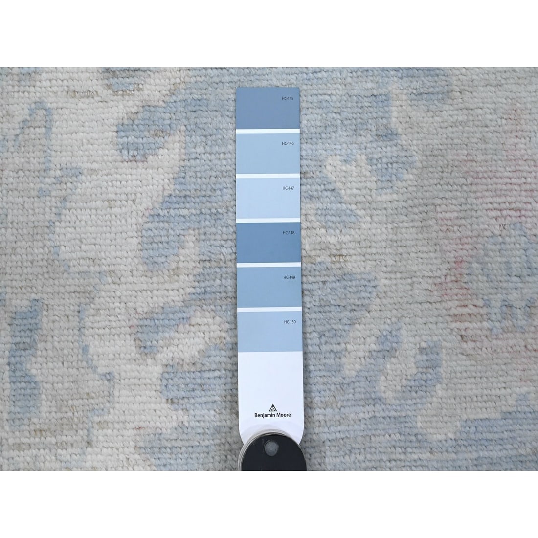 Queen Blue Hand Knotted Angora Oushak XL Runner Oriental Rug - 3