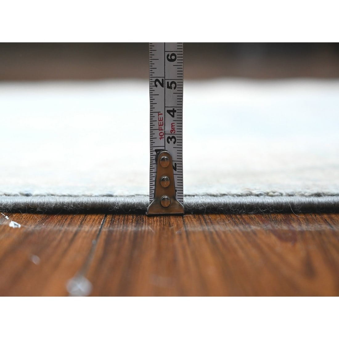 Queen Blue Hand Knotted Angora Oushak XL Runner Oriental Rug - 5