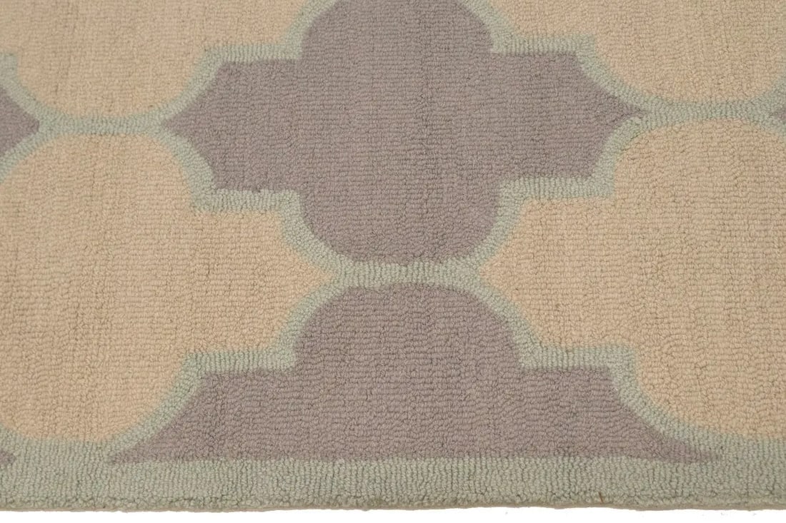 Multicolored Trellis 5X8 Hand-Tufted Modern Rug - 14