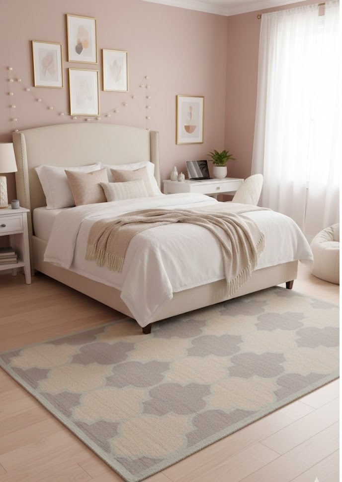 Multicolored Trellis 5X8 Hand-Tufted Modern Rug - 2