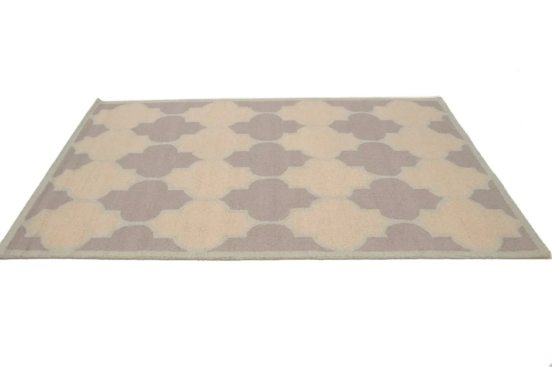 Multicolored Trellis 5X8 Hand-Tufted Modern Rug - 5
