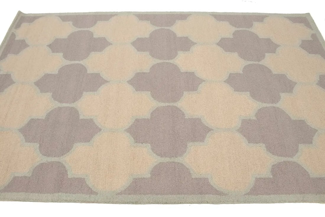 Multicolored Trellis 5X8 Hand-Tufted Modern Rug - 6