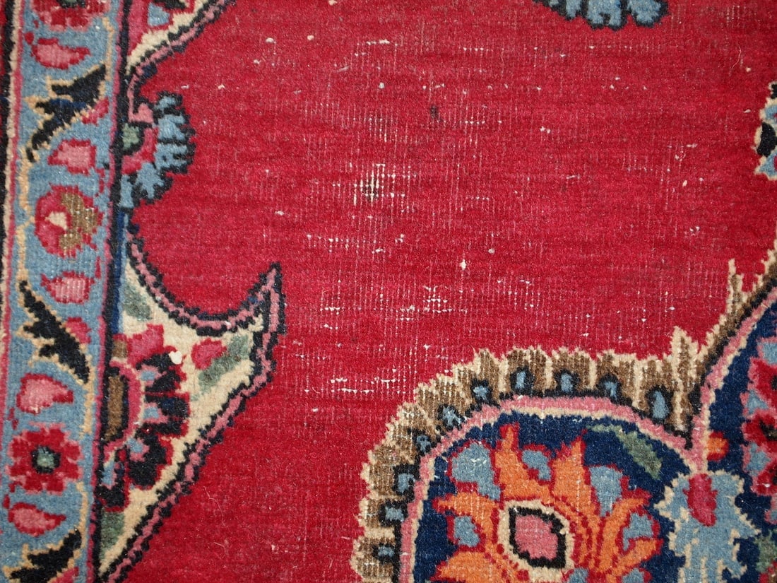 Handmade vintage Persian Kazvin rug 3.3' x 4.7' (100cm x 144cm) 1970s - 5